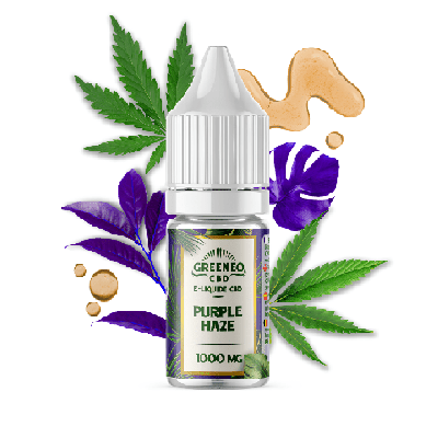 E - Liquide - CBD - Purple Haze - Greeneo - Taux: 1000mg - BYCLOPE