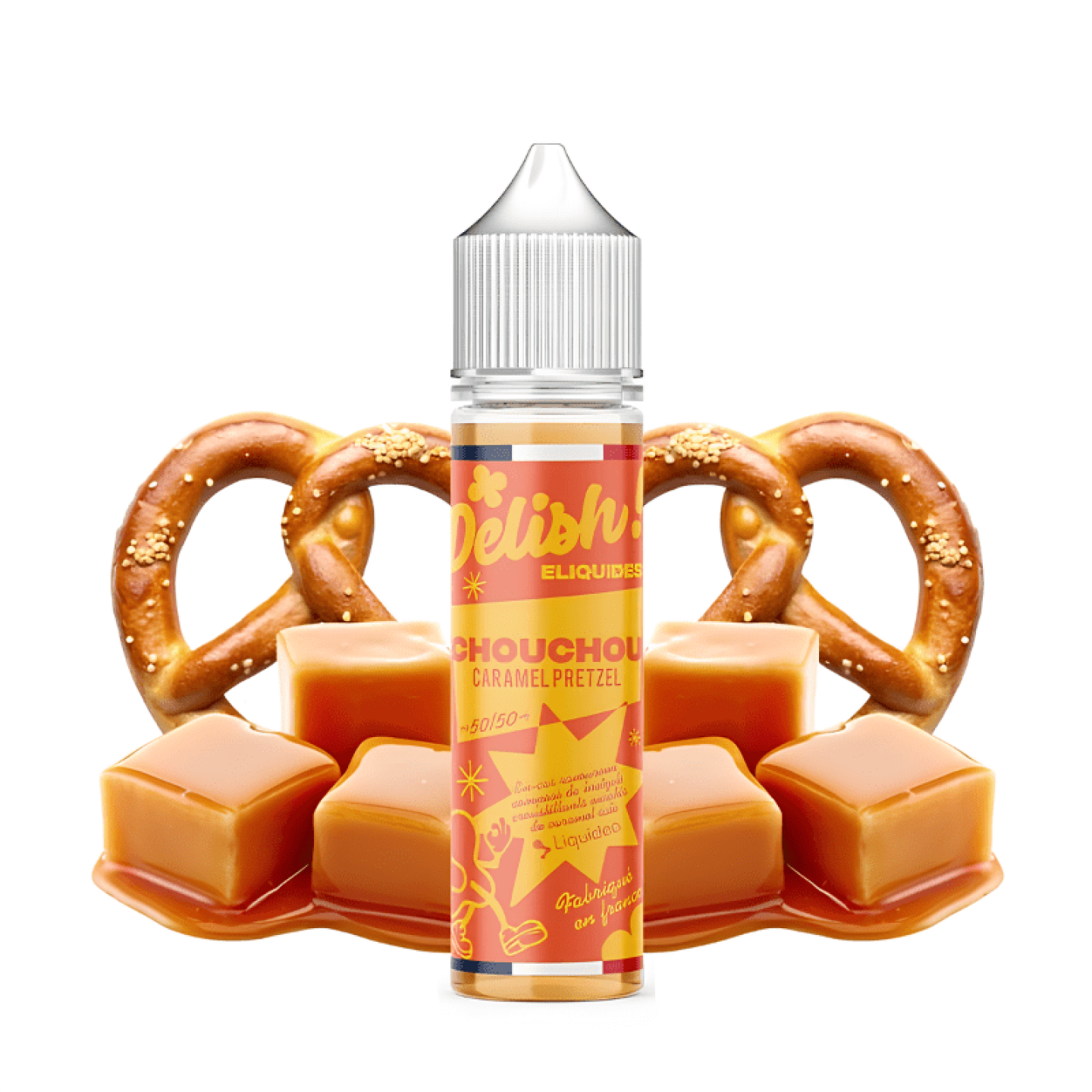 Chouchou Delish 50ml Liquideo - e-liquide bretzel caramel salé - ByClope