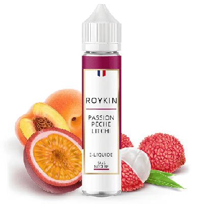 E-Liquide Passion Pèche Litchi 50ml - Roykin - BYCLOPE