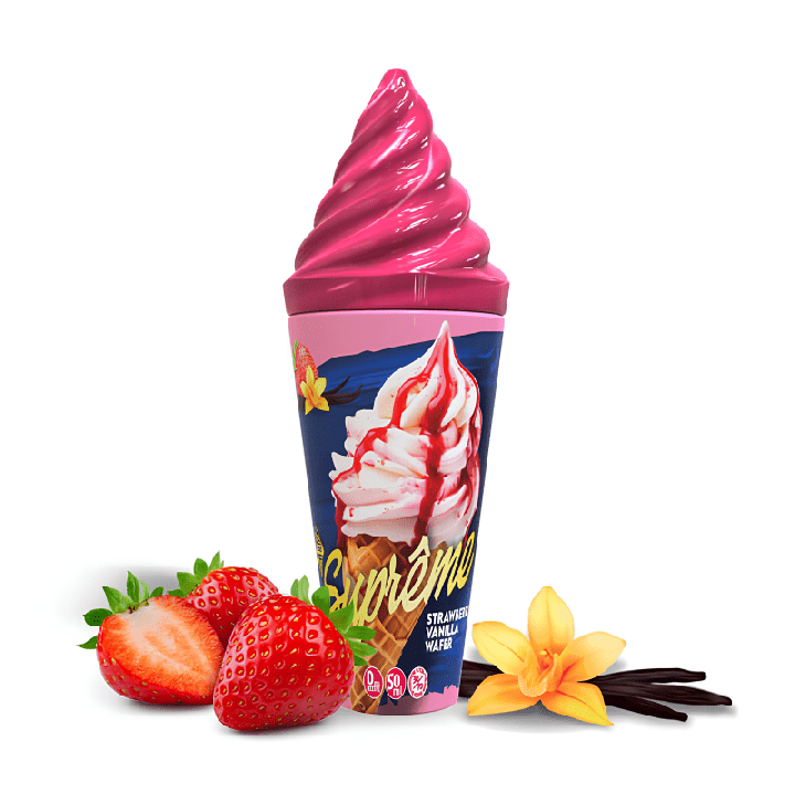 E-Liquide Strawberry Vanilla 50ml - Suprême by Vape Maker - BYCLOPE