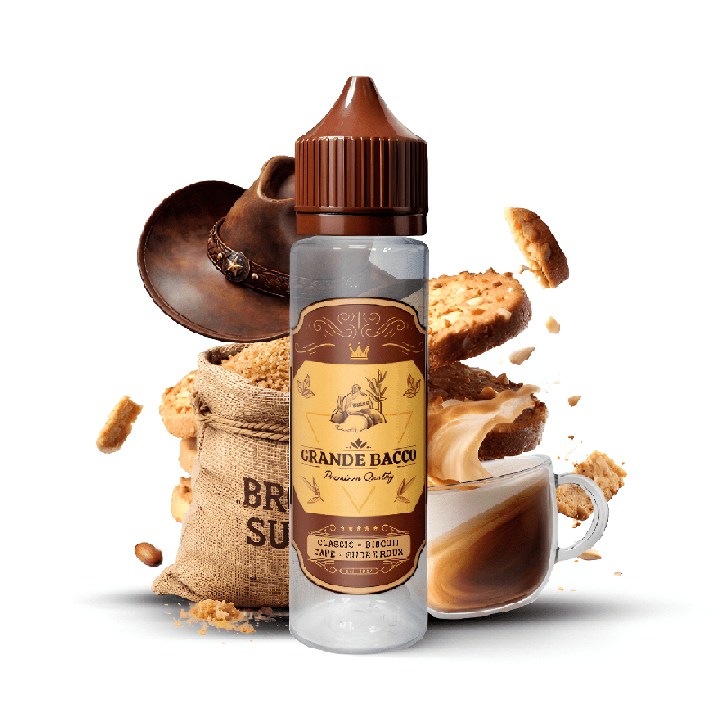 E-liquide Classic Biscuit Café Sucre Roux 50ml - Grande Bacco - BYCLOPE