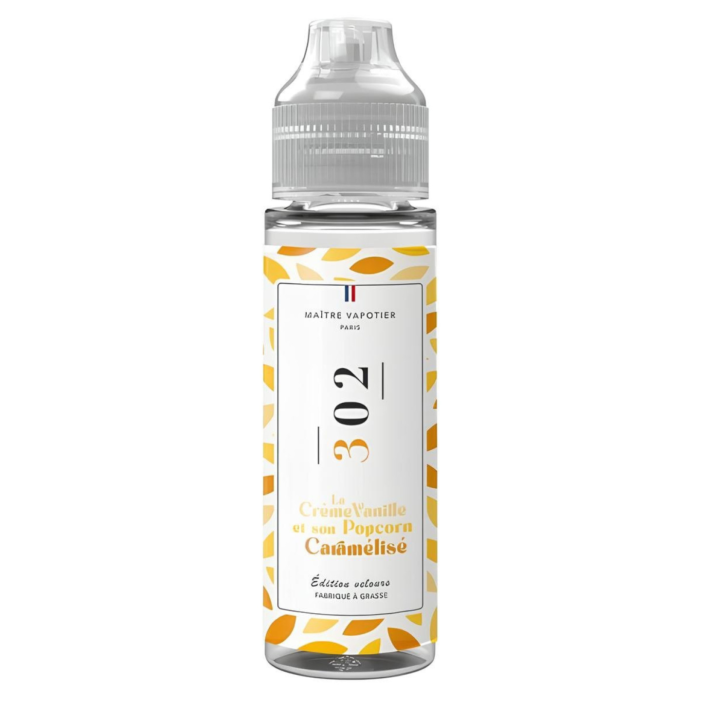 N°302 LA CRÈME VANILLE ET SON POP-CORN CARAMÉLISÉ 0MG 50ML - MAÎTRE VAPOTIER - BYCLOPE