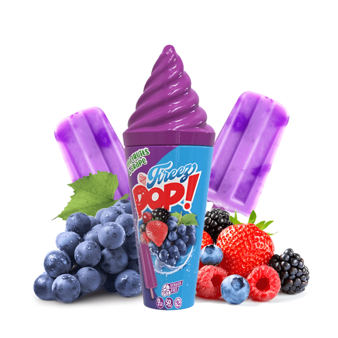 Pop Grape Red Fruits 50ml - Freez Pop By Vape Maker - BYCLOPE