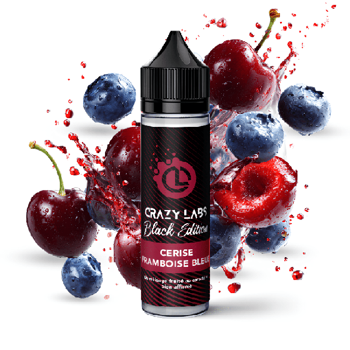 CERISE FRAMBOISE BLEUE - 75ML - CRAZY LABS BLACK EDITION - BYCLOPE