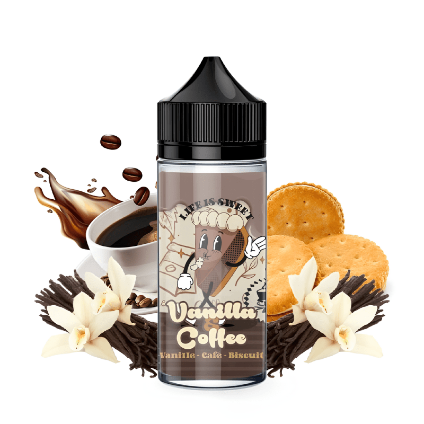 E - Liquide Vanilla Coffee - 100ml - Life Is Sweet - BYCLOPE