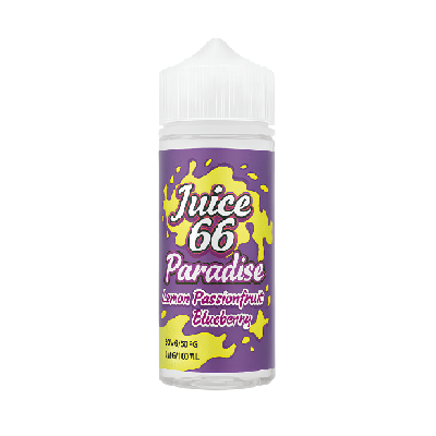 E - liquide Paradise Lemon PassionFruit Blueberry 100ml - Juice 66 - BYCLOPE