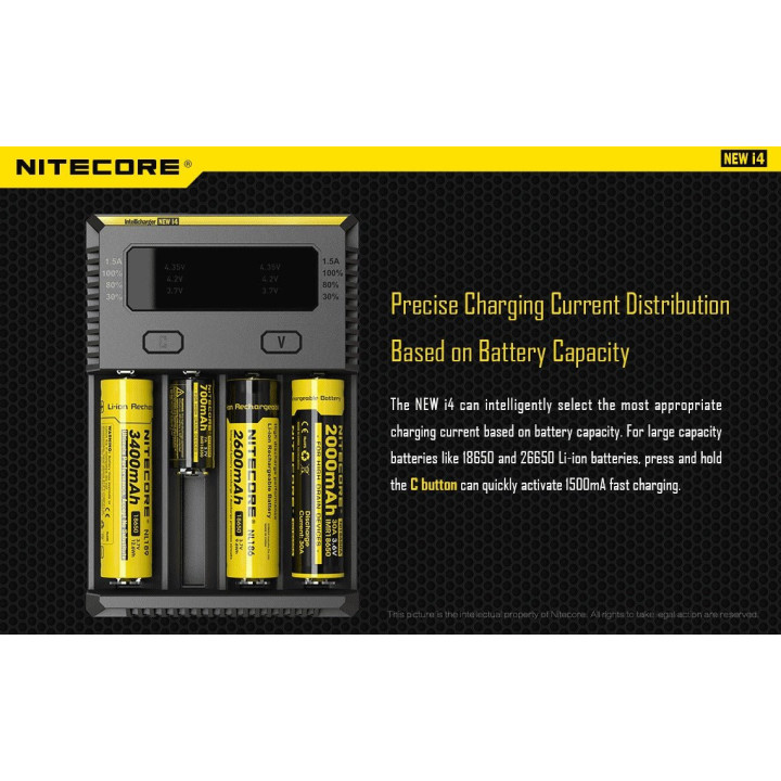 Chargeur New i4 - Nitecore - BYCLOPE