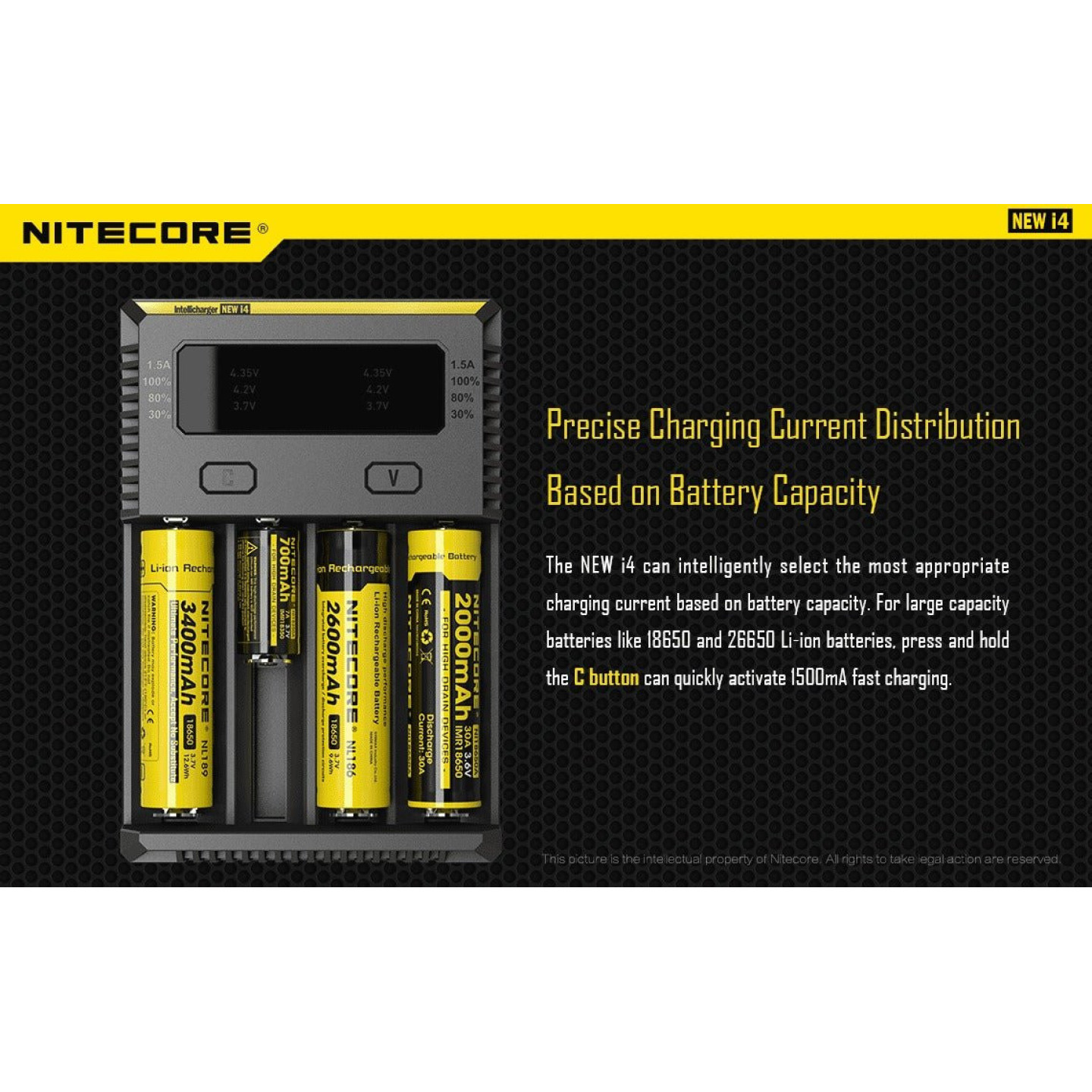 Chargeur New i4 - Nitecore - BYCLOPE