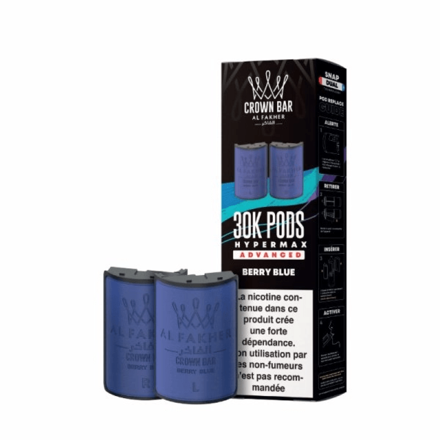 CARTOUCHES PRÉ - REMPLIES HYPER MAX ADVANCED 30K 6MG 10+10ML (2PCS) - CROWN BAR BY AL FAKHER - BYCLOPE