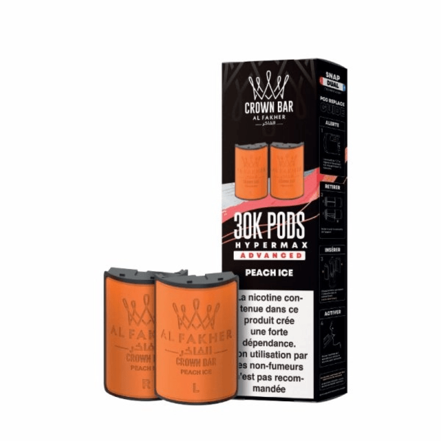 CARTOUCHES PRÉ - REMPLIES HYPER MAX ADVANCED 30K 6MG 10+10ML (2PCS) - CROWN BAR BY AL FAKHER - BYCLOPE
