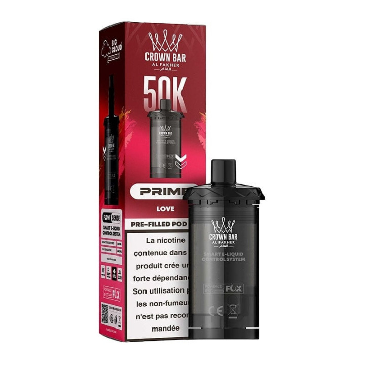 Cartouches Pré-remplies Hyper Max Advanced 50K 6mg - Crown Bar by Al Fakher - 2 pcs 10+10ml - BYCLOPE