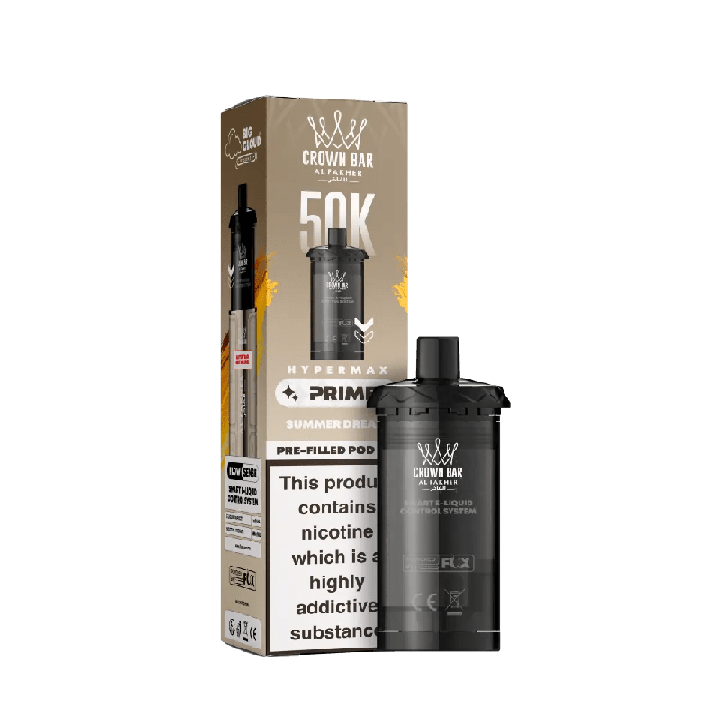 Cartouches Pré-remplies Hyper Max Advanced 50K 6mg - Crown Bar by Al Fakher - 2 pcs 10+10ml - BYCLOPE