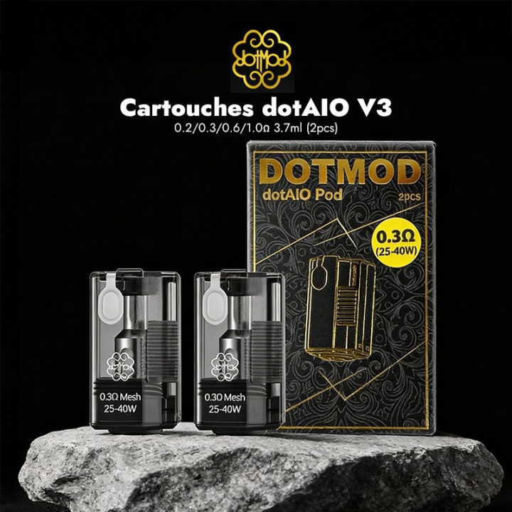 Cartouches dotAIO V3 x2 Dotmod, vue d'ensemble