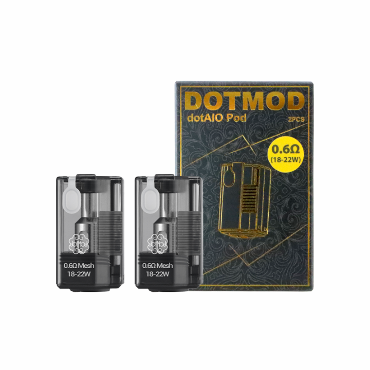 Cartouches dotAIO V3 x2 Dotmod, vue de trois quarts