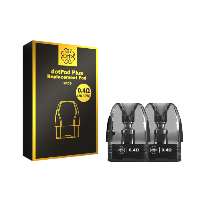 Cartouches Dotpod Plus x2 Dotmod, vue de face