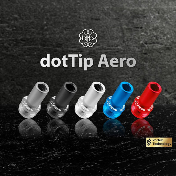 Drip Tip 510 dotTip Aero Dotmod, vue de face