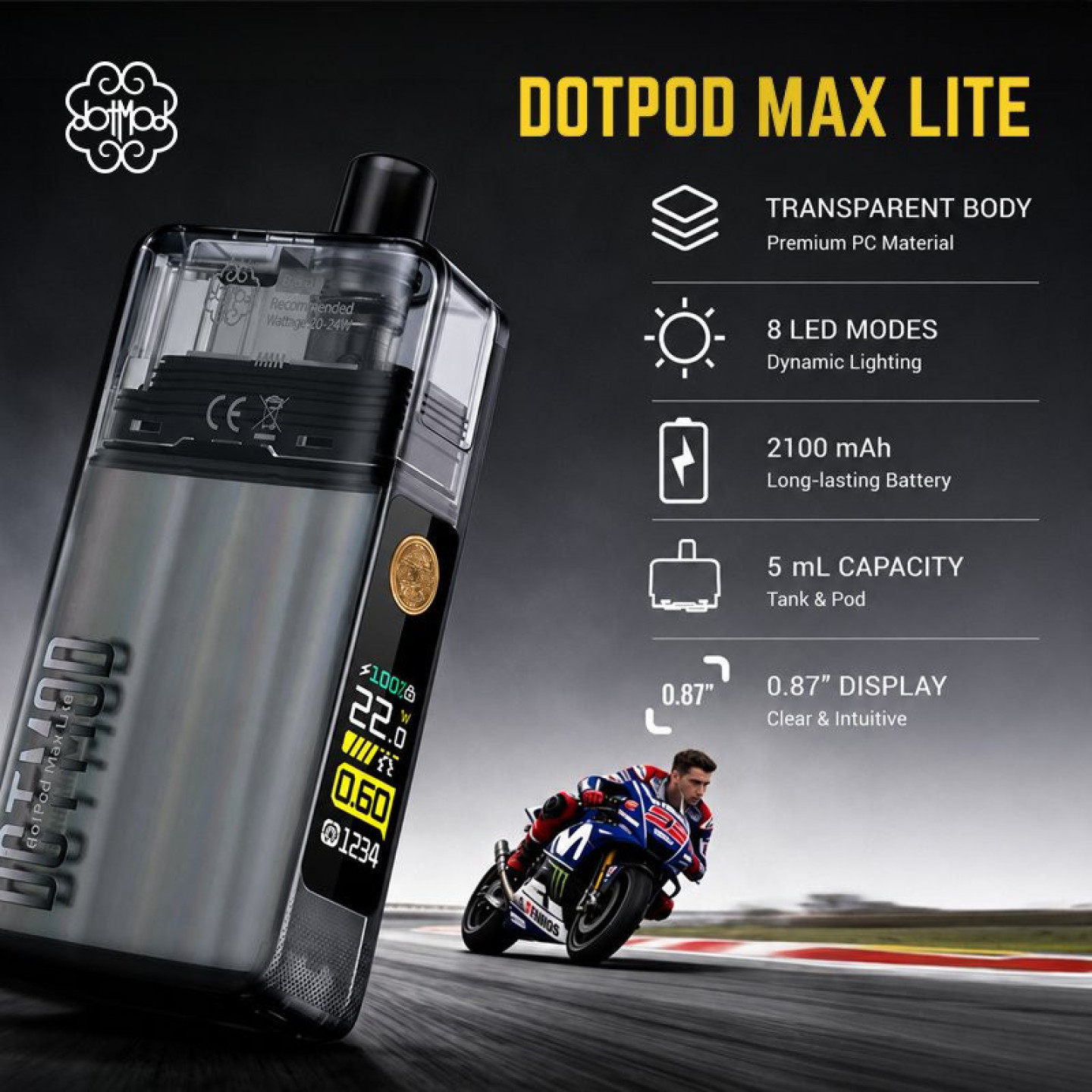 Kit dotPod Max Lite Dotmod, vue 2