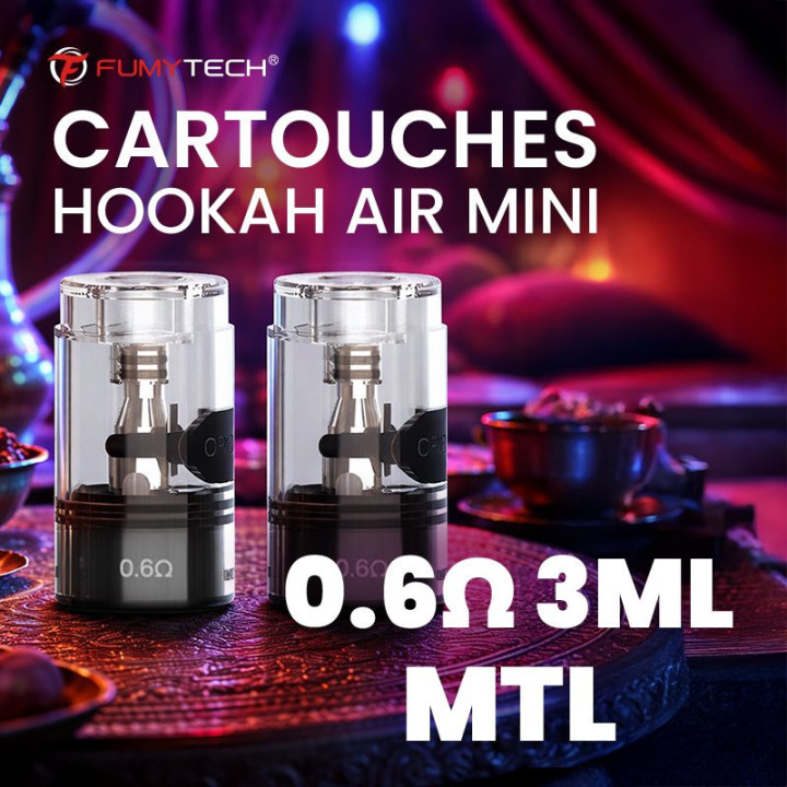 Cartouches Hookah Air Mini Fumytech, vue 6