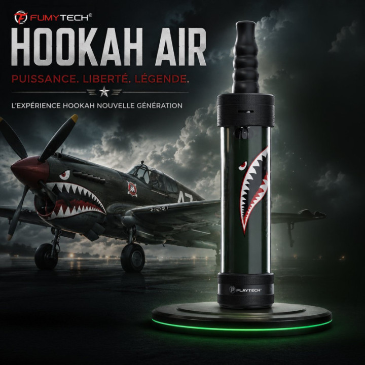 Hookah Air Fumytech avec sa cartouche 6 ml et son câble USB-C