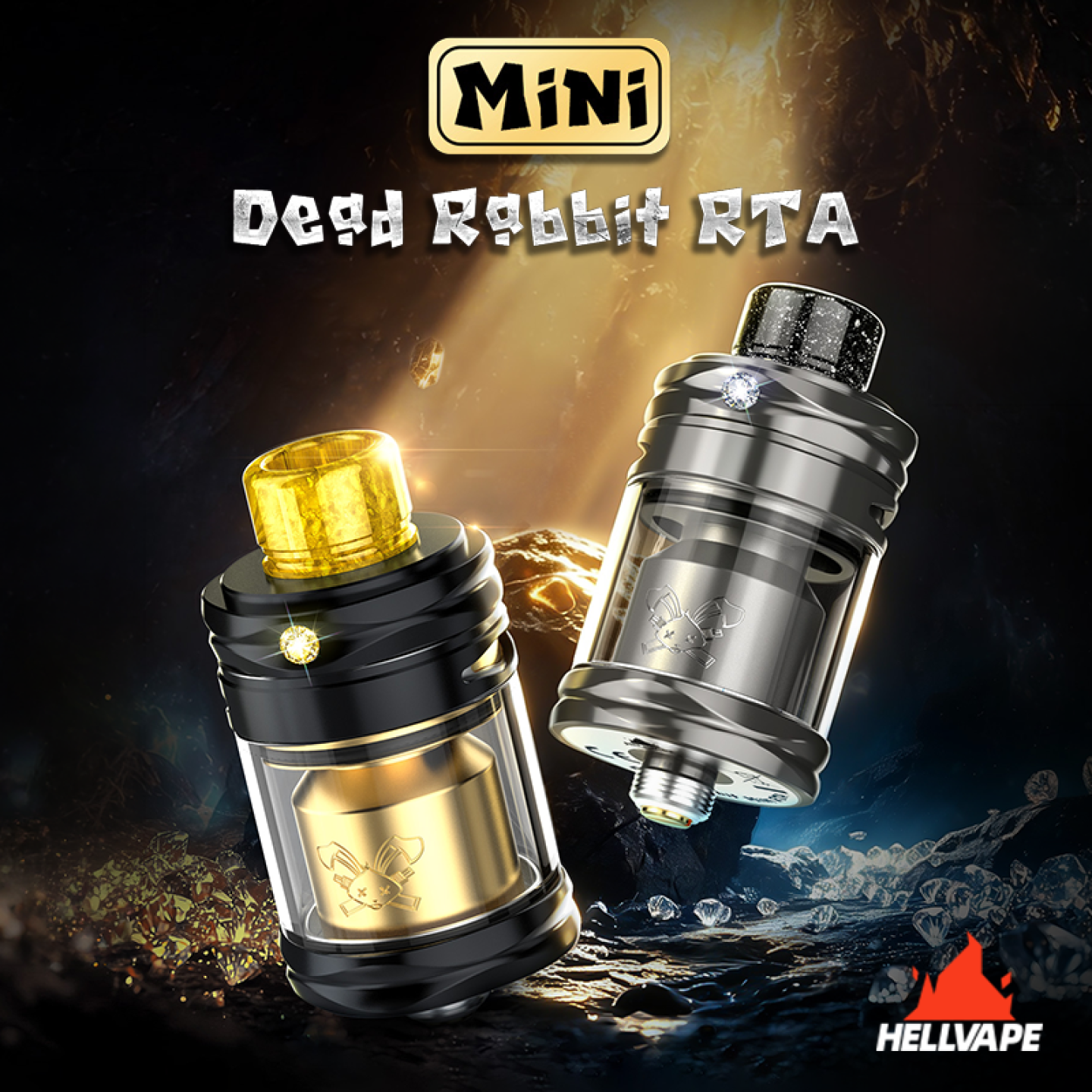 Atomiseur Dead Rabbit Mini RTA Hellvape, vue de profil