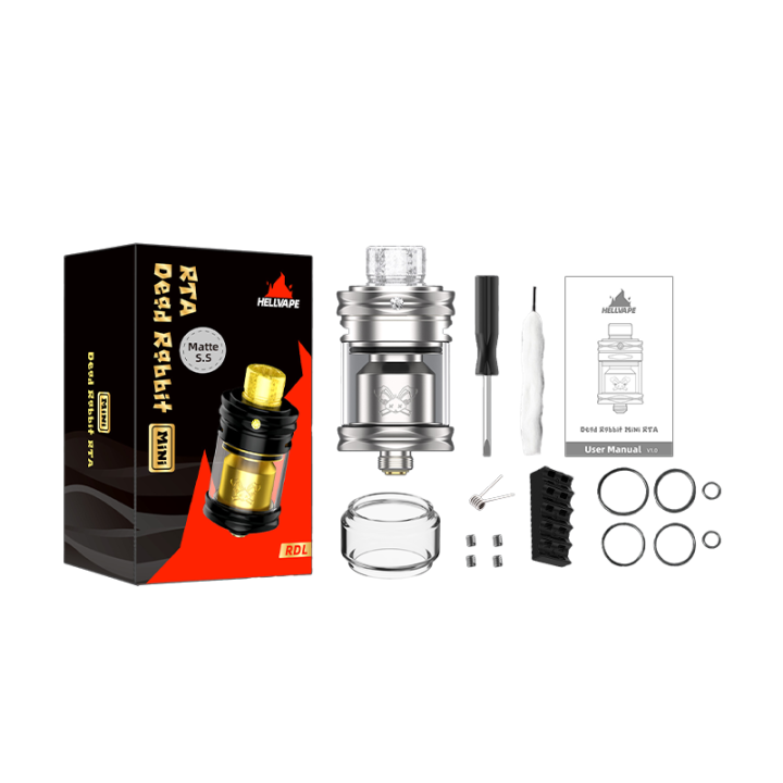 Atomiseur Dead Rabbit Mini RTA Hellvape, vue de dessus