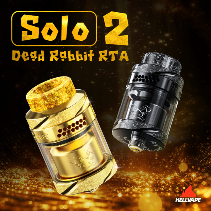 Atomiseur Dead Rabbit Solo 2 RTA Hellvape, vue de profil