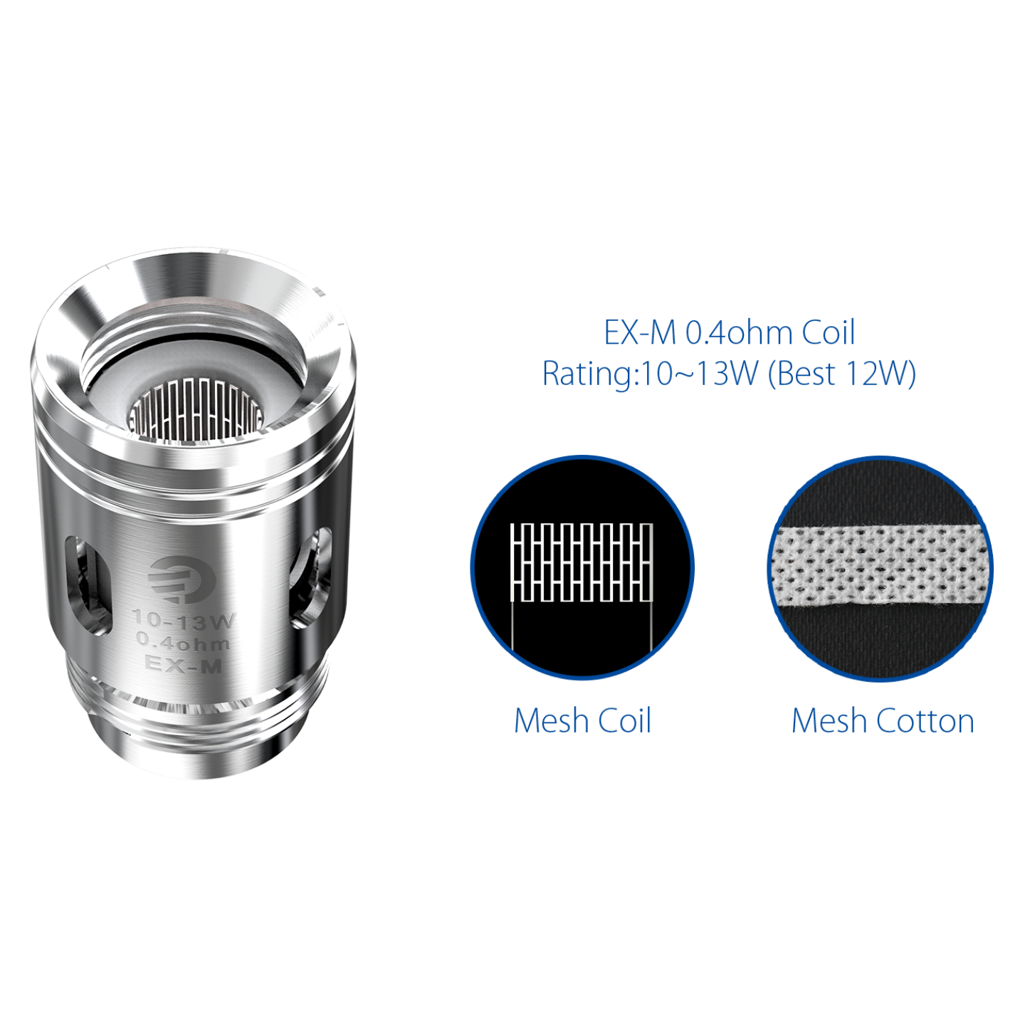 Résistance EX-M Joyetech 0.4 ohm mesh