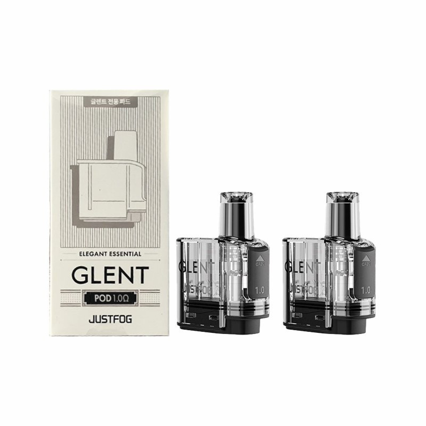 Cartouches Glent Justfog, vue 3
