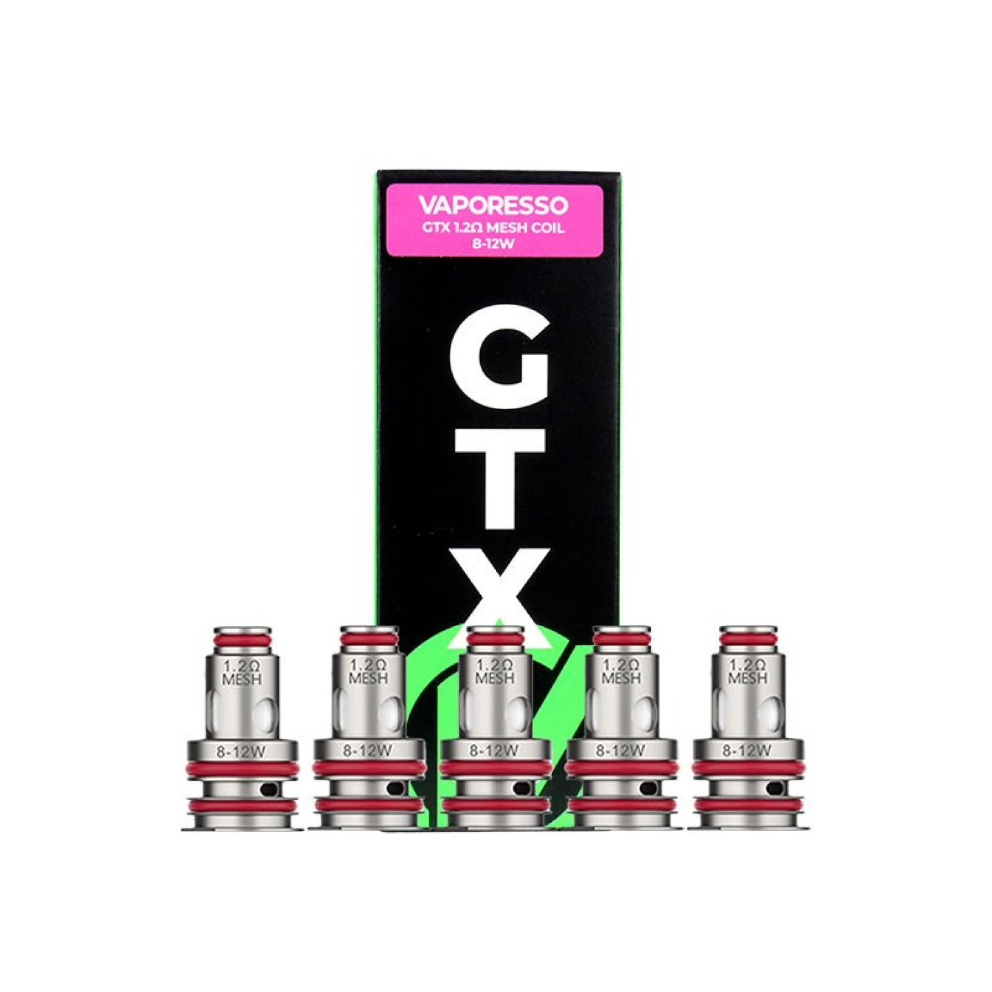 Boîte de 5 résistances GTX V2 Vaporesso 1.2 ohm