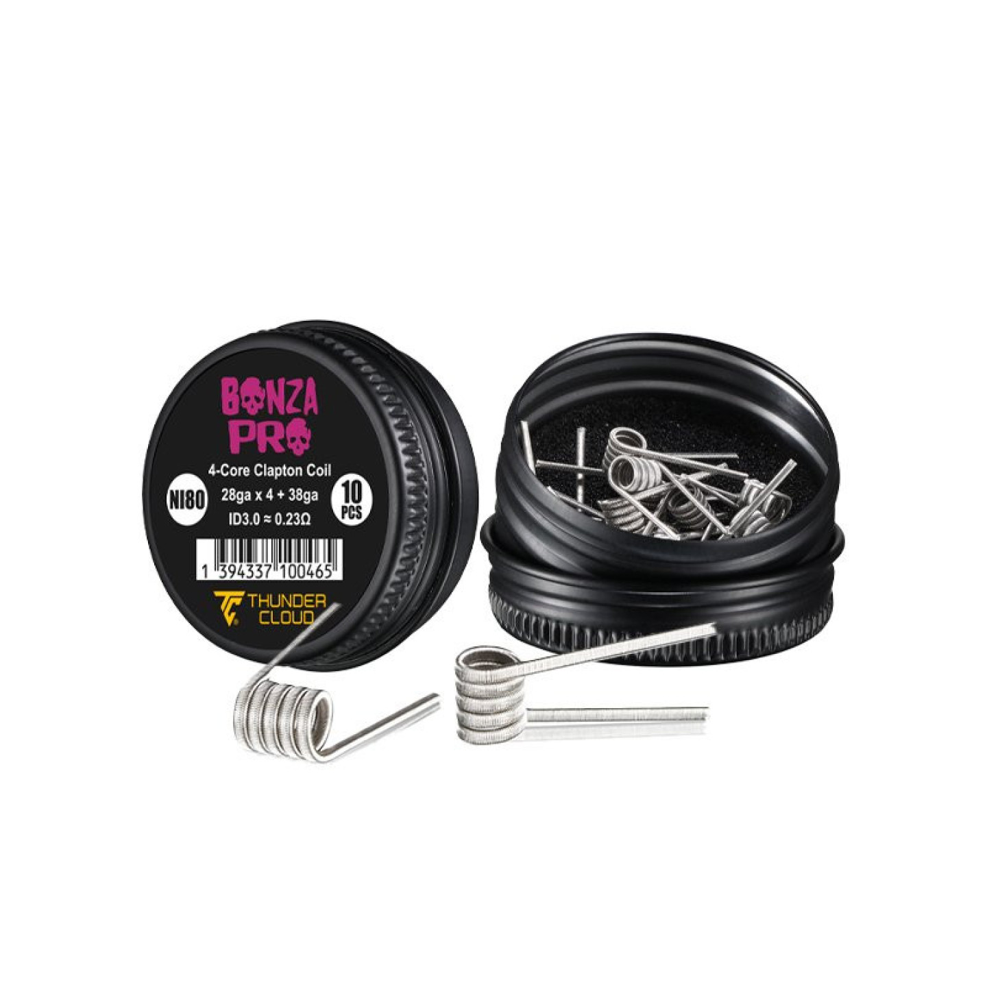 Coils Bonza Pro 4-Core Fused Clapton Thunder Cloud, vue 3