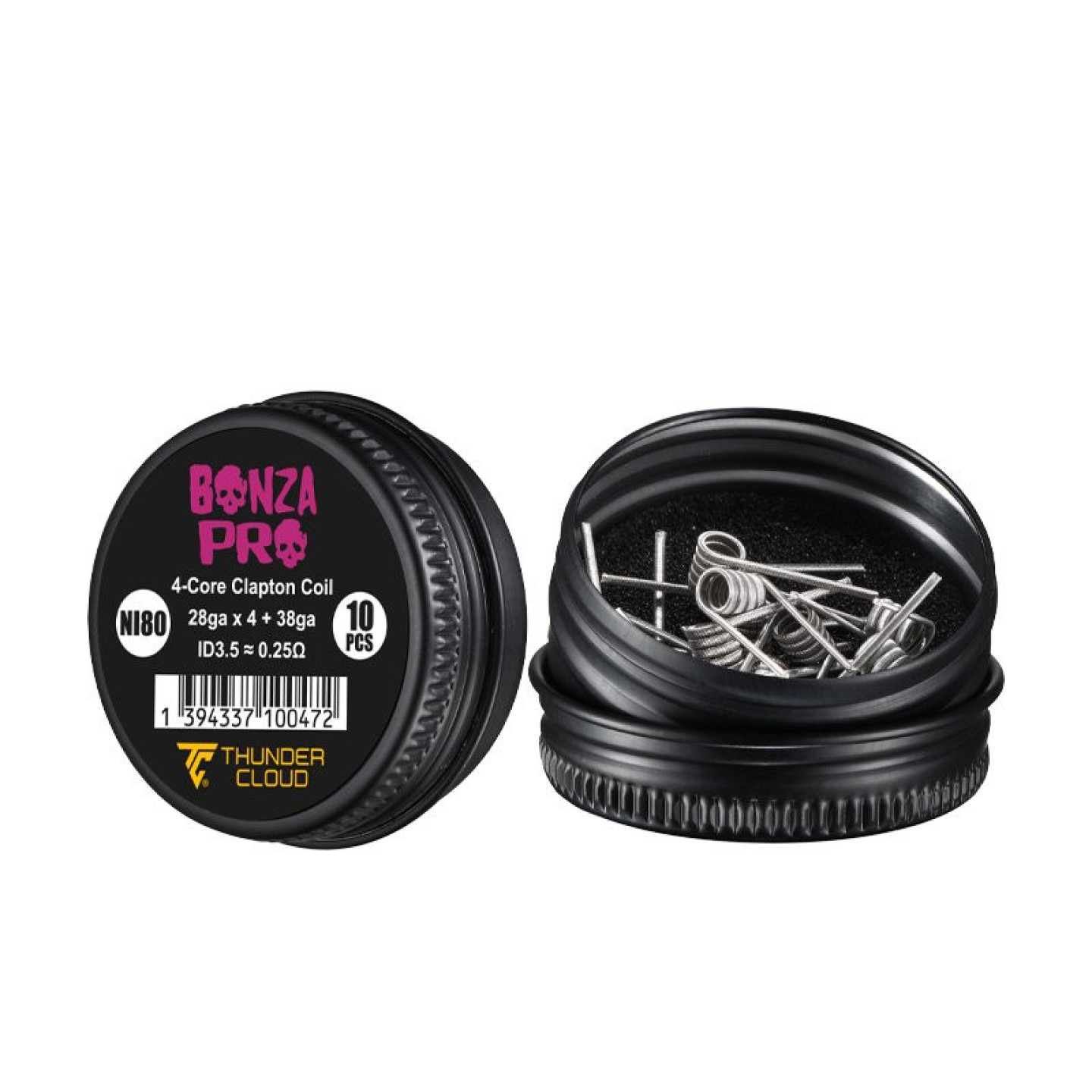 Coils Bonza Pro 4-Core Fused Clapton Thunder Cloud, vue 5