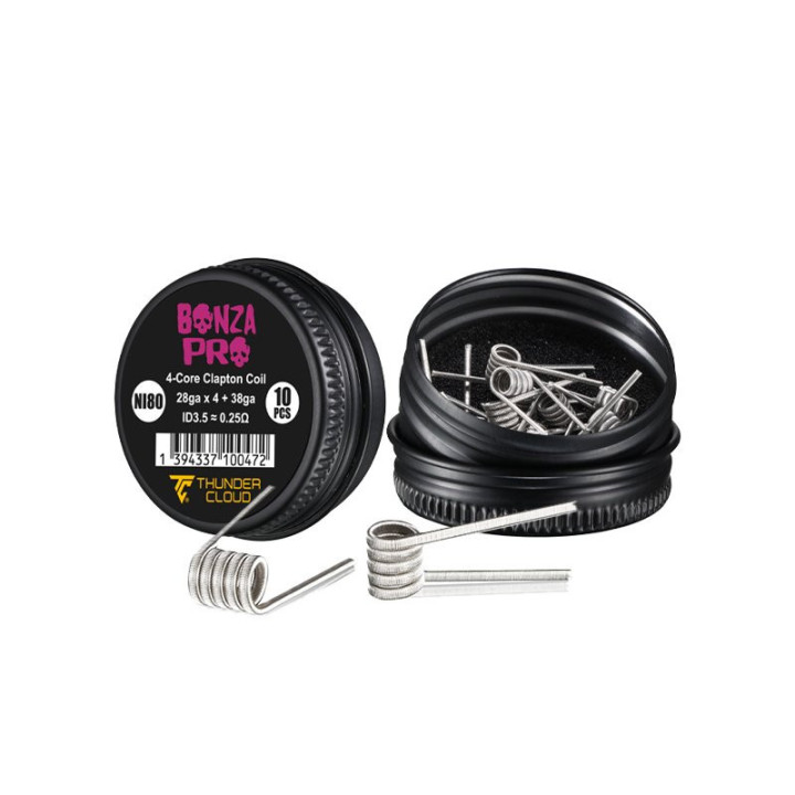 Coils Bonza Pro 4-Core Fused Clapton Thunder Cloud, vue 6