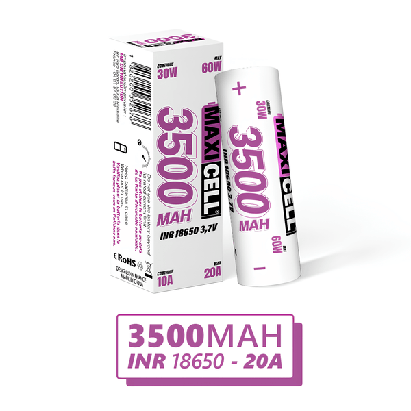 ACCUS MAXICELL - 3500 MAH INR 18650 - 20A - BYCLOPE