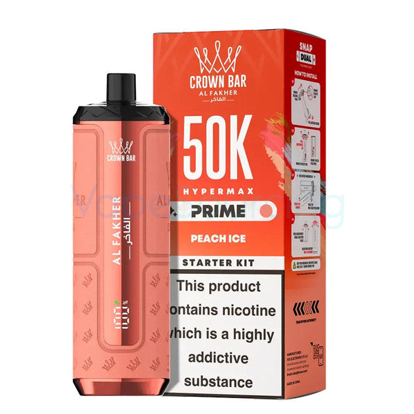 Kit Puff Hypermax Prime 50K Al Fakher Peach Ice - ByClope