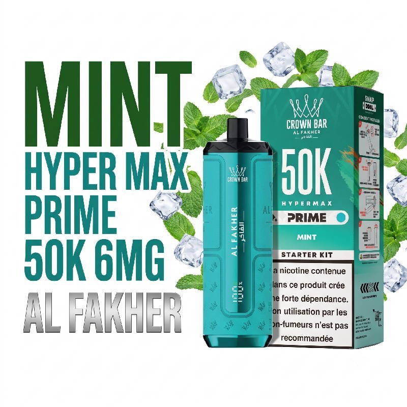 Cartouche Hypermax Prime 50K Al Fakher Mint