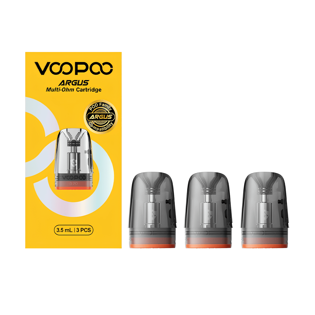CARTOUCHES ARGUS MULTI-OHM 0.4/0.7/1.0Ω 3.5ML (3PCS) - VOOPOO - BYCLOPE