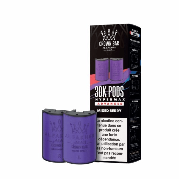 CARTOUCHES PRÉ - REMPLIES HYPER MAX ADVANCED 30K 6MG 10+10ML (2PCS) - CROWN BAR BY AL FAKHER - BYCLOPE