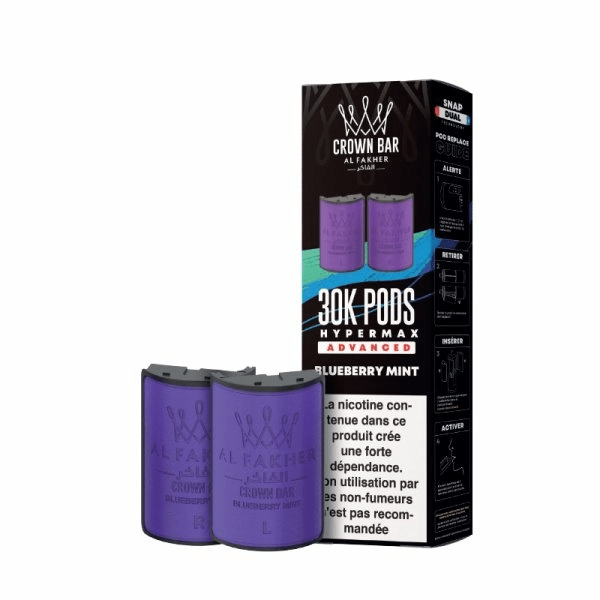 CARTOUCHES PRÉ - REMPLIES HYPER MAX ADVANCED 30K 6MG 10+10ML (2PCS) - CROWN BAR BY AL FAKHER - BYCLOPE