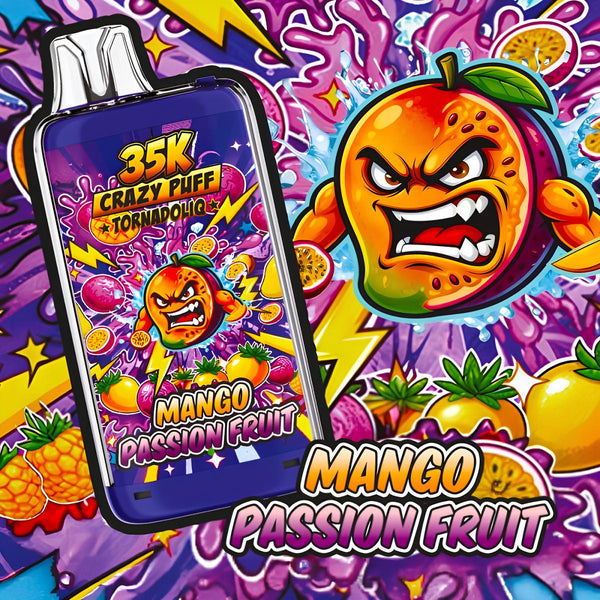 Crazy Puff 35K Mango Passion Fruit 20ml - Tornadoliq - BYCLOPE