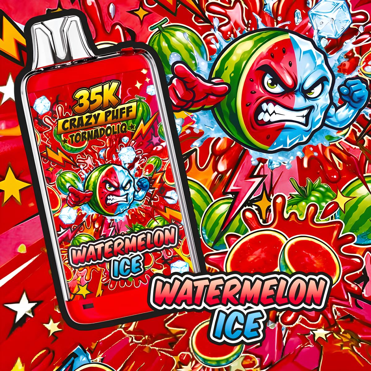 Crazy Puff 35K Watermelon Ice 20ml - Tornadoliq - BYCLOPE