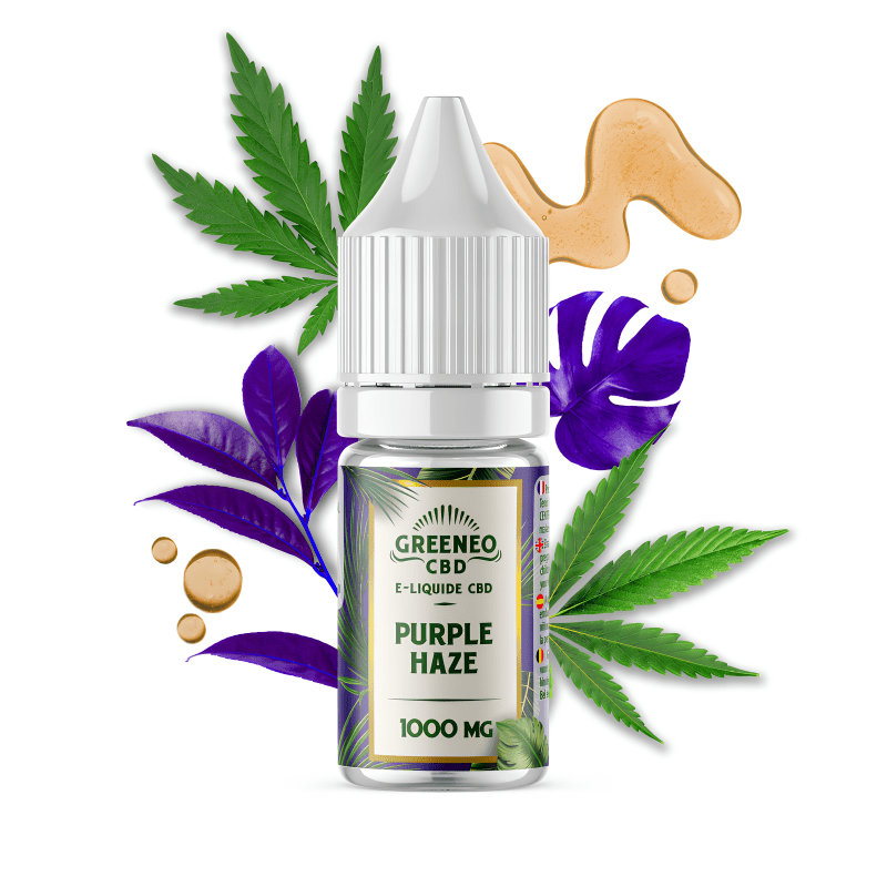E - Liquide - CBD - Purple Haze - Greeneo - Taux: 1000mg - BYCLOPE