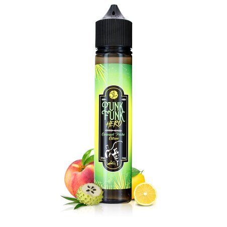 E-liquide Corossol Pêche Citron 50ml - Punk Funk Hero - BYCLOPE