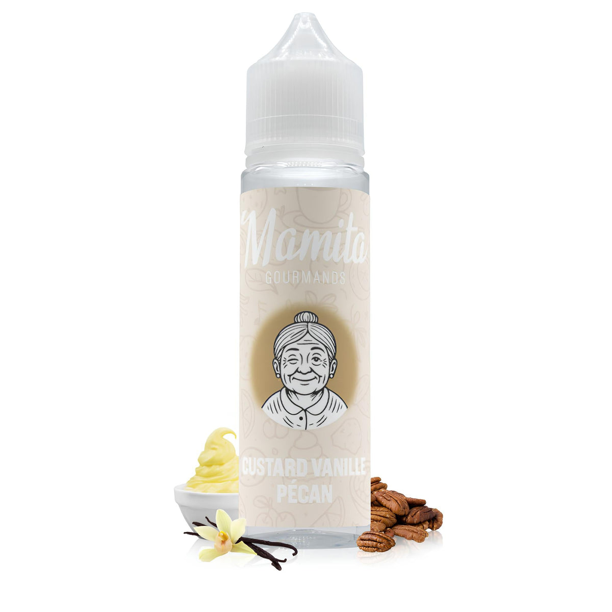 E-liquide Custard Vanille Pécan 50ml - Mamita - BYCLOPE
