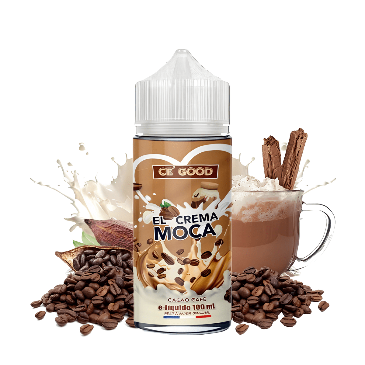 e - liquide El Crema Moca 0mg 100ml - Ce' Good - BYCLOPE