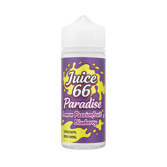 E - liquide Paradise Lemon PassionFruit Blueberry 100ml - Juice 66 - BYCLOPE