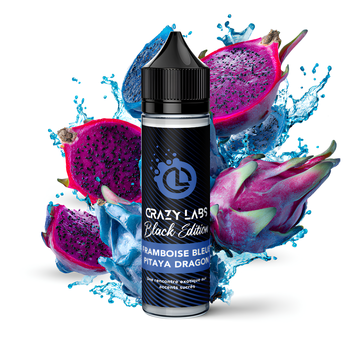 Framboise Bleue Pitaya Dragon 75ml - Crazy Labs Black Edition - BYCLOPE