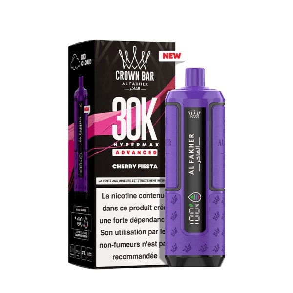 Kit Puff Hyper Max Advanced 30K - Crown Bar by Al Fakher - Cherry Fiesta - BYCLOPE