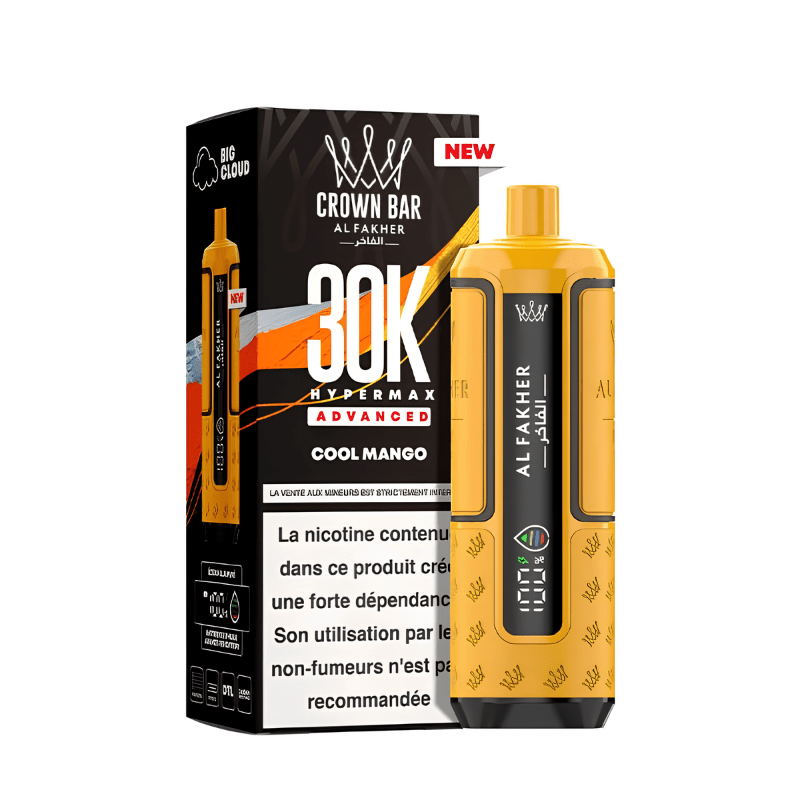 Kit Puff Hyper Max Advanced 30K - Crown Bar by Al Fakher - Cool Mango - BYCLOPE