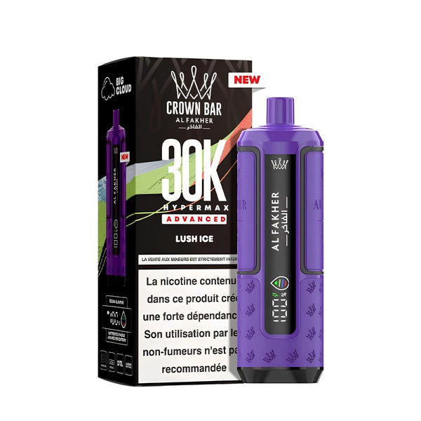 Kit Puff Hyper Max Advanced 30K - Crown Bar by Al Fakher - Lush Ice - BYCLOPE