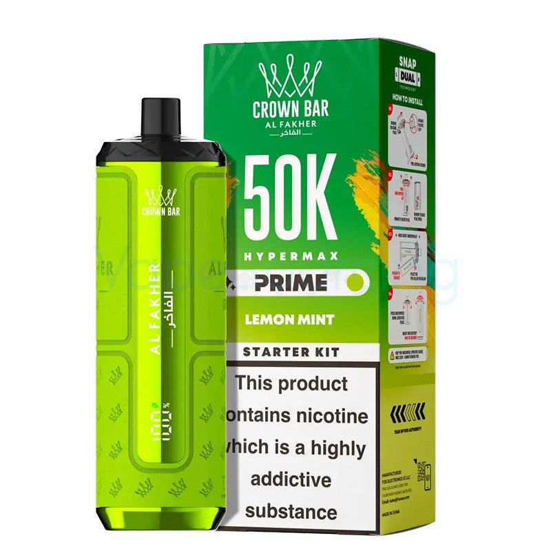 Kit Puff Hypermax Prime 50K - Al Fakher - Citron Menthe - BYCLOPE